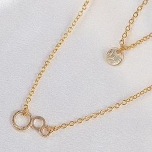 3 Pack Golden Layered Disk Necklace
